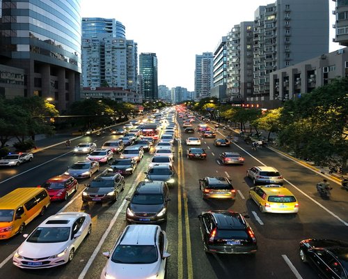 Traffic in a city street